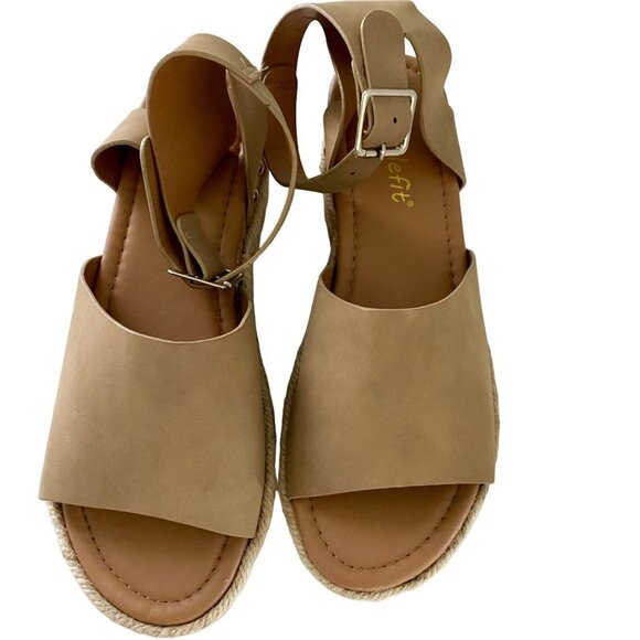 Athlefit Platform Sandals Espadrille Wedge Open Toe Size 39 US Size 8.5 New - Picture 6 of 10